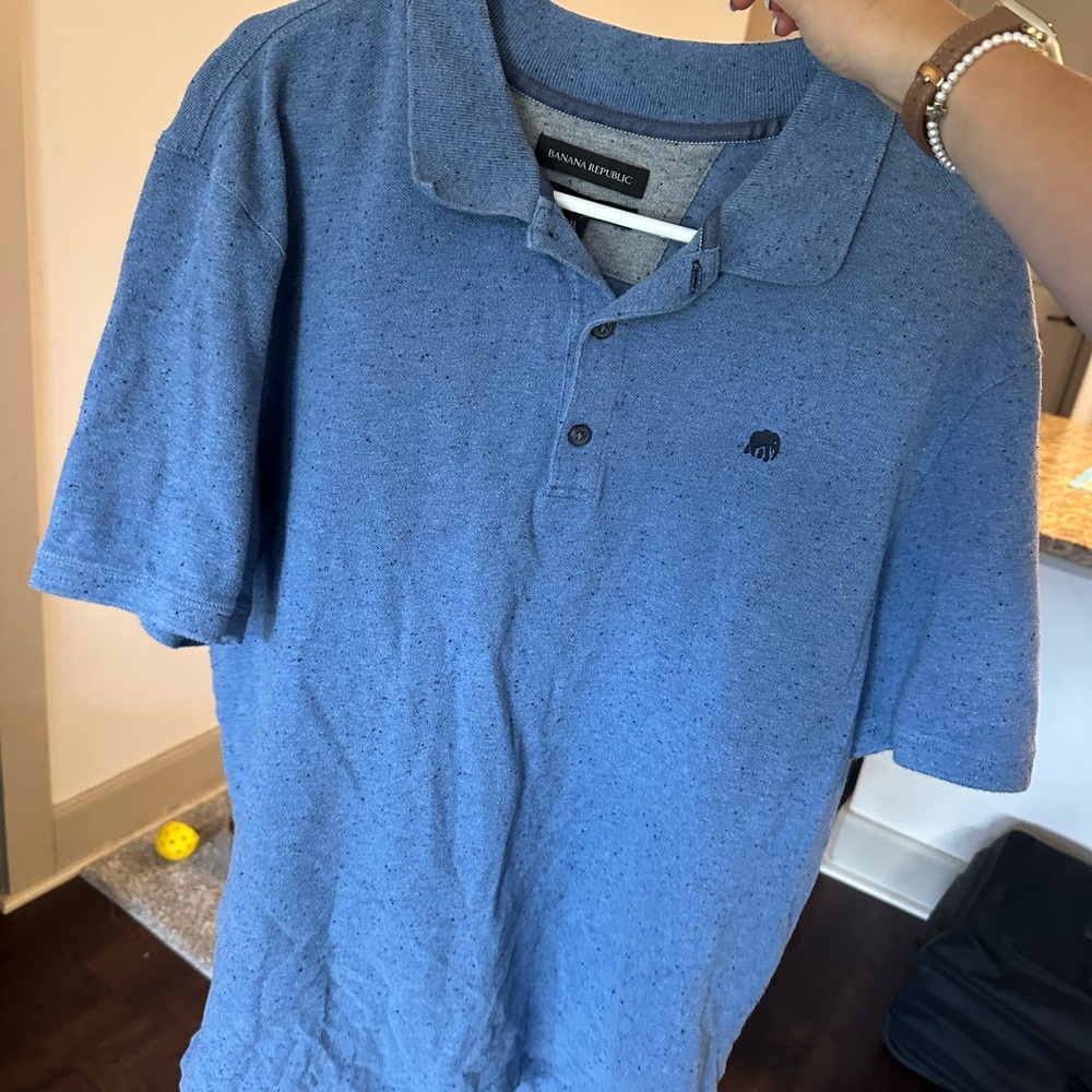 Banana Republic Blue Polo Shirt Classic Design